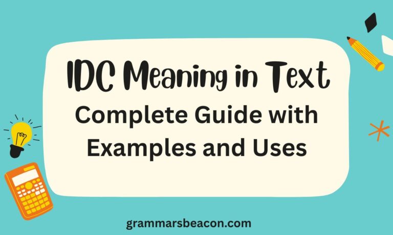 IDC Meaning in Text