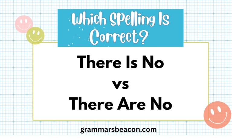 There Is No vs There Are No