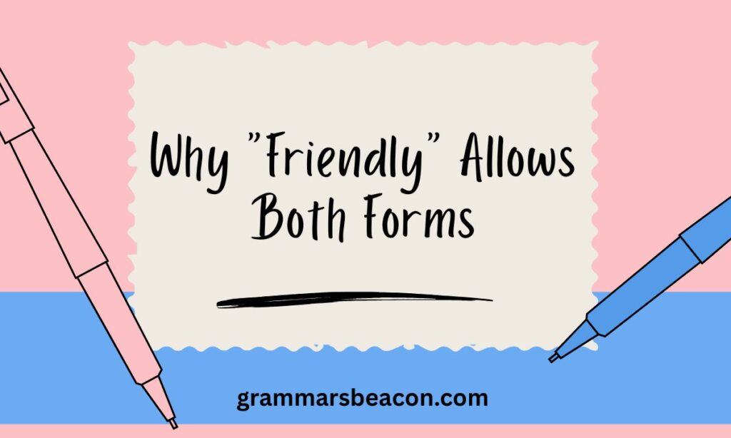 Why Friendly Allows Both Forms