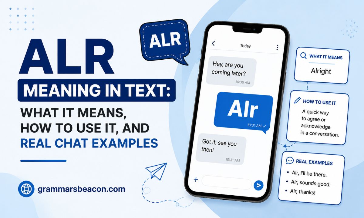 Alr Meaning in Text