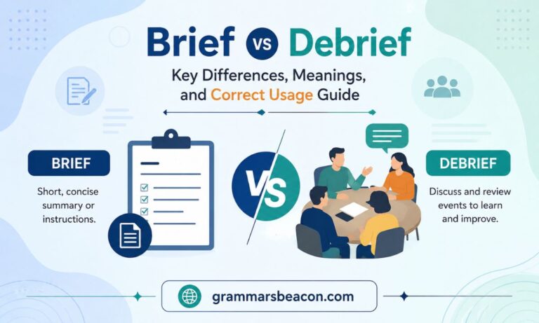Brief vs Debrief