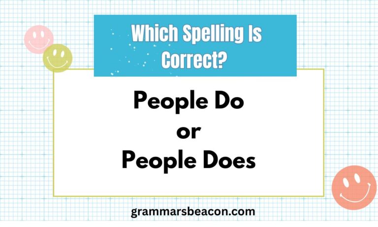 People Do or People Does