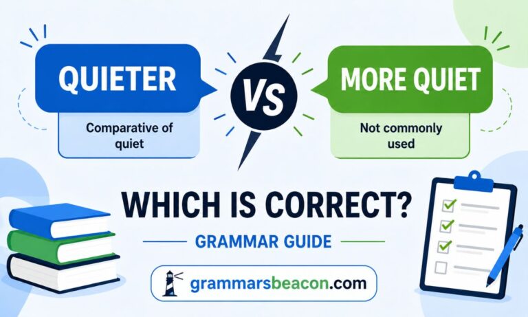 Quieter vs More Quiet
