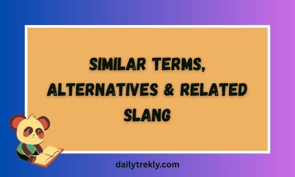 Similar Terms, Alternatives & Related Slang 
