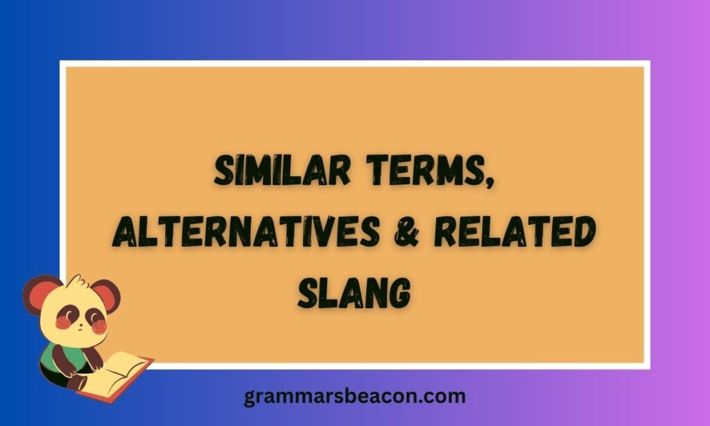Similar Terms, Alternatives & Related Slang