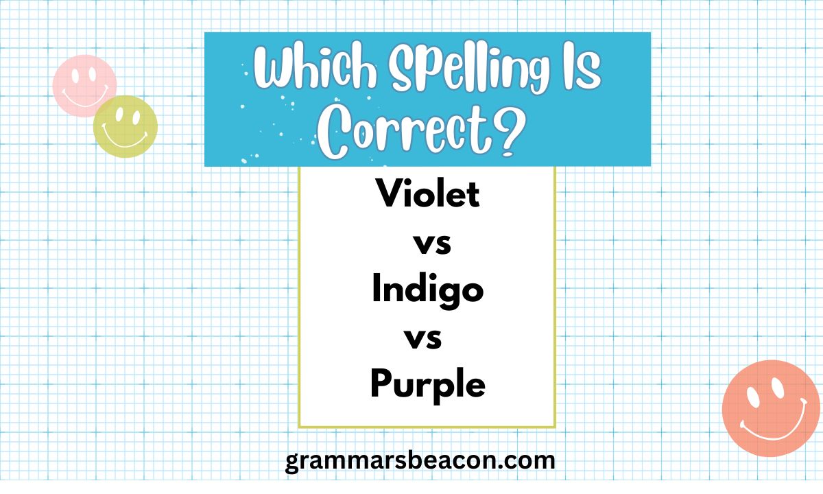 Violet vs Indigo vs Purple