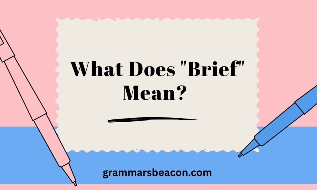What Does Brief Mean (Definition You Can Use Today)