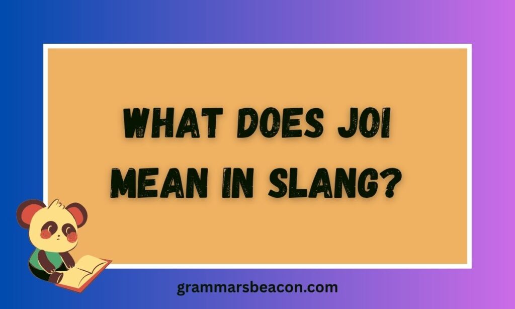 What Does JOI Mean in Slang?