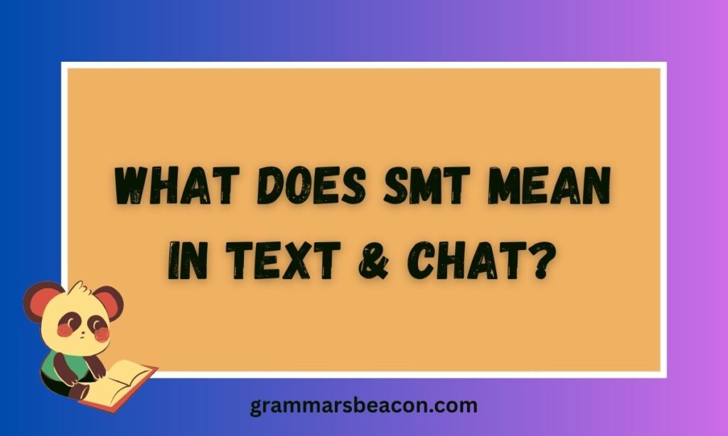 What Does SMT Mean in Text & Chat?