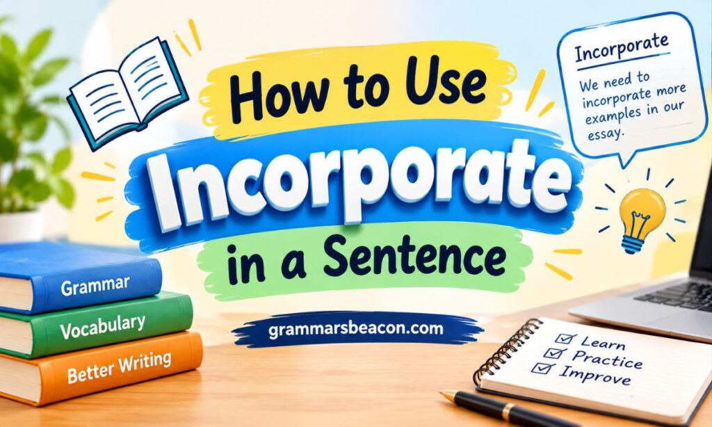 How to Use Incorporate in a Sentence