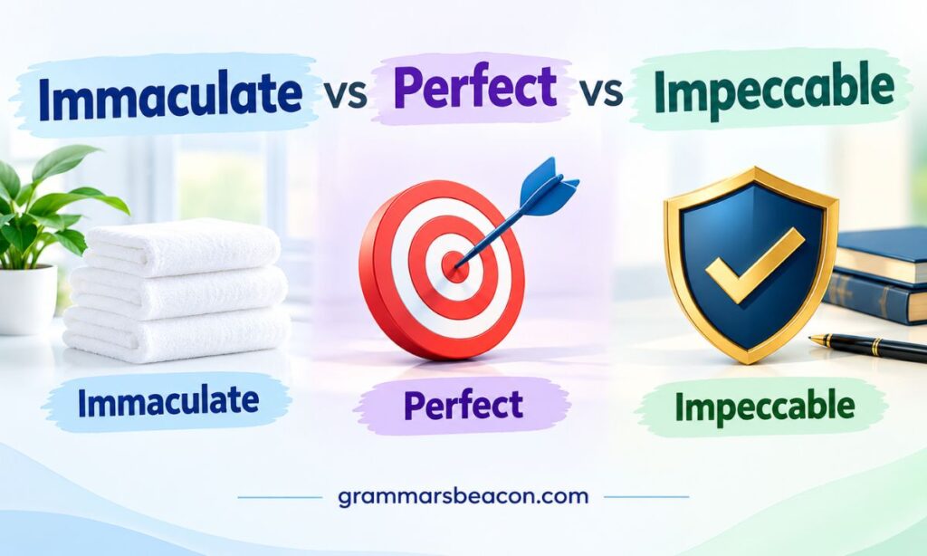 Immaculate vs Perfect vs Impeccable