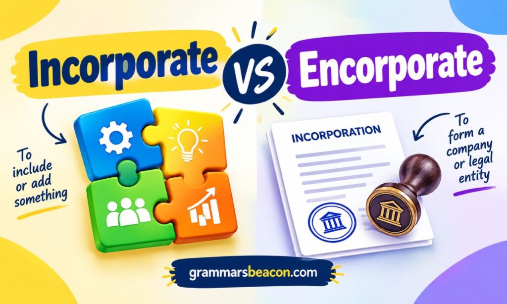 Incorporate vs Encorporate