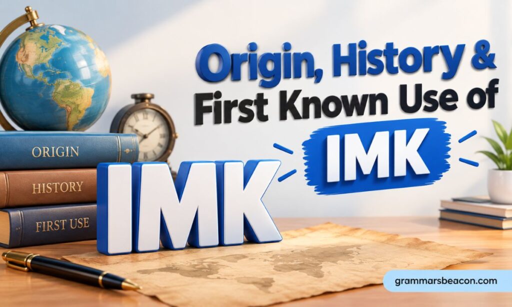 Origin, History & First Known Use of IMK