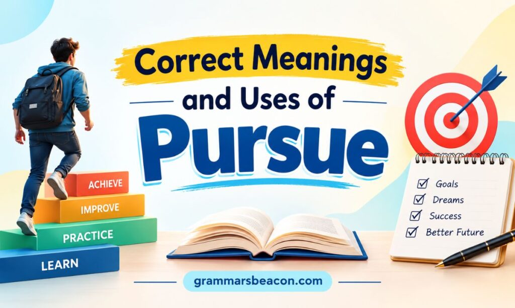 Correct Meanings and Uses of Pursue