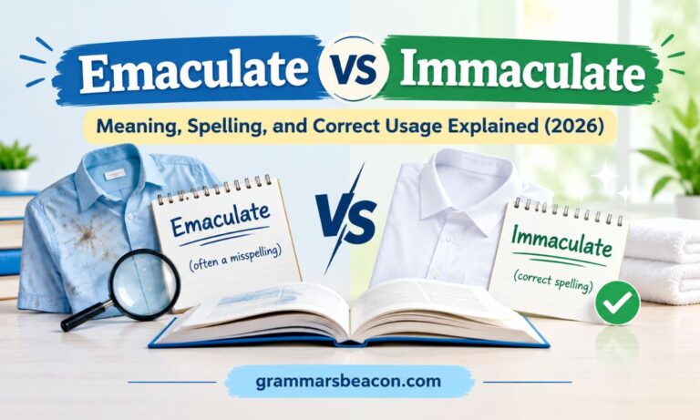Emaculate vs Immaculate: Meaning, Spelling, and Correct Usage Explained (2026)