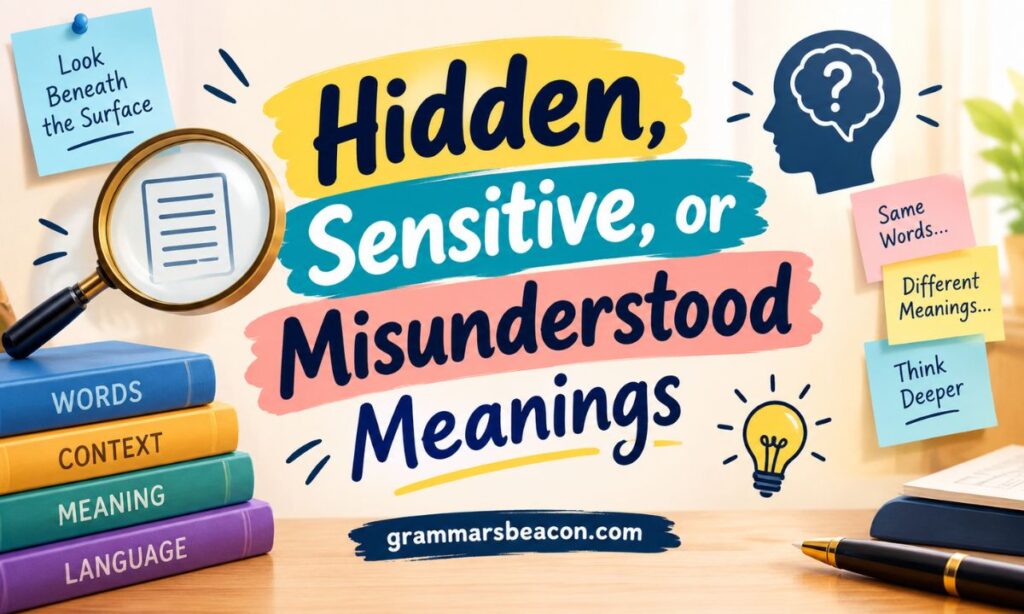 Hidden, Sensitive, or Misunderstood Meanings