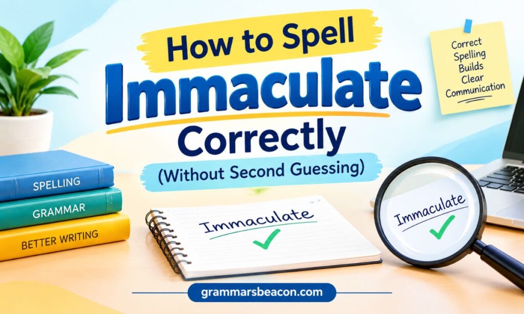 How to Spell Immaculate Correctly (Without Second Guessing)