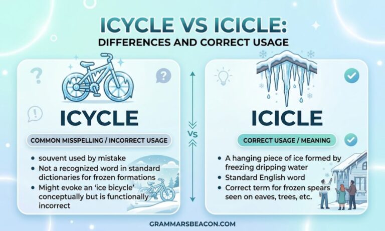 Icycle vs Icicle: Differences and Correct Usage