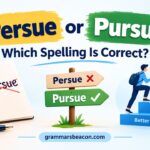 Persue or Pursue Which Spelling Is Correct