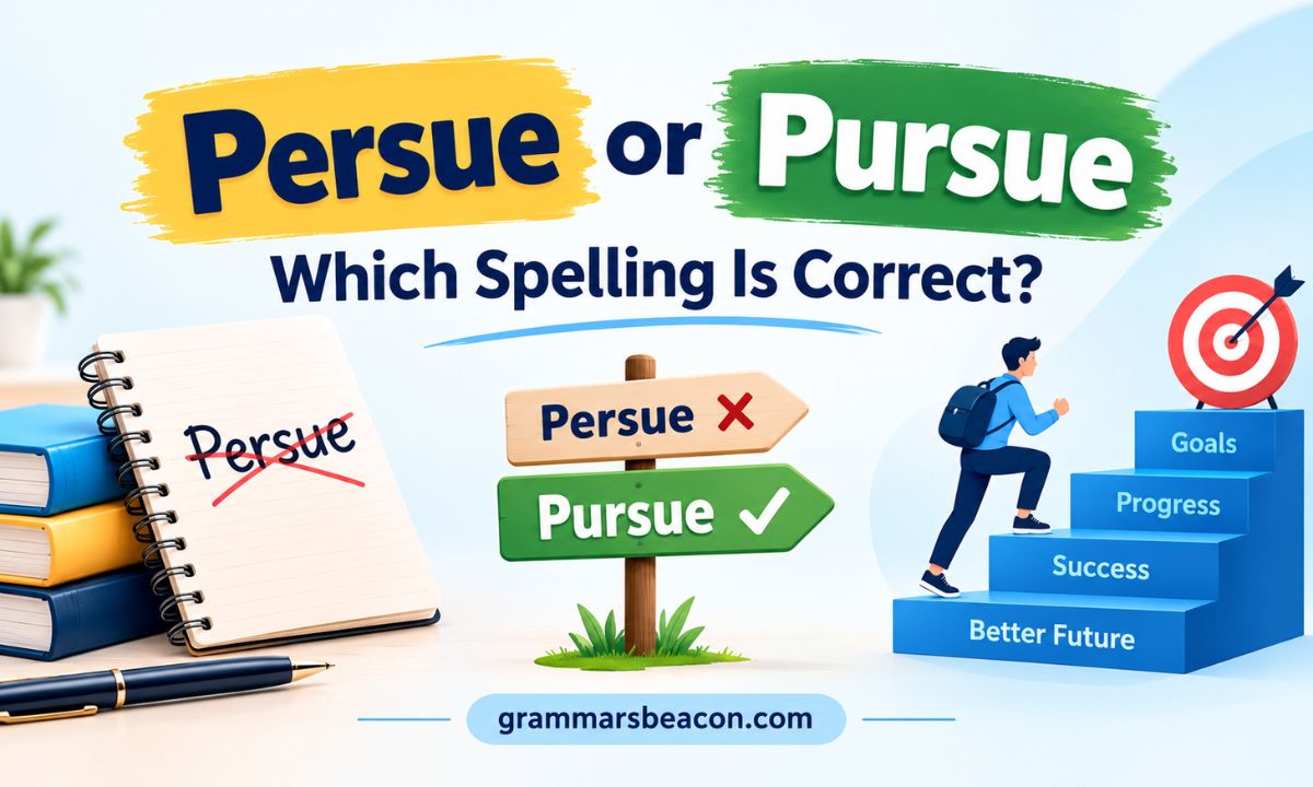 Persue or Pursue Which Spelling Is Correct