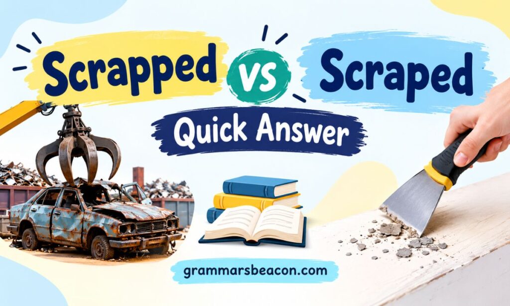 Scrapped vs Scraped Quick Answer