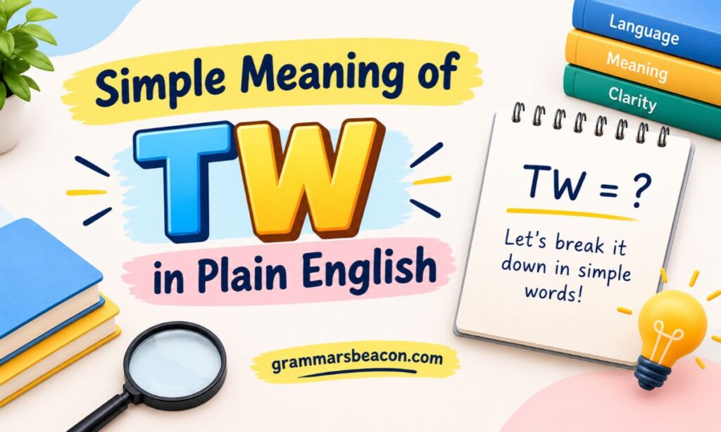 Simple Meaning of TW in Plain English