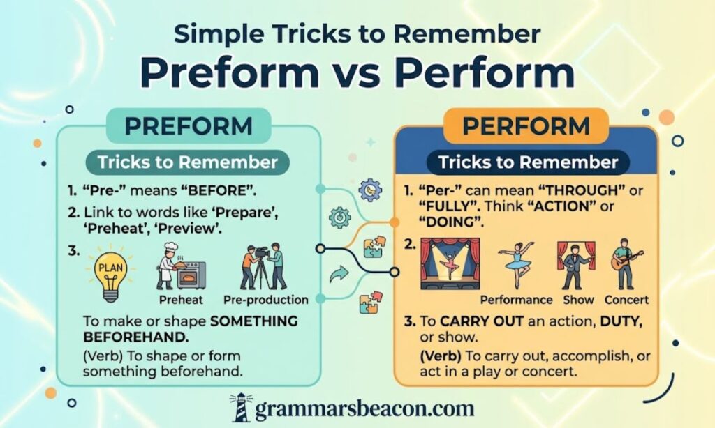 Simple Tricks to Remember Preform vs Perform