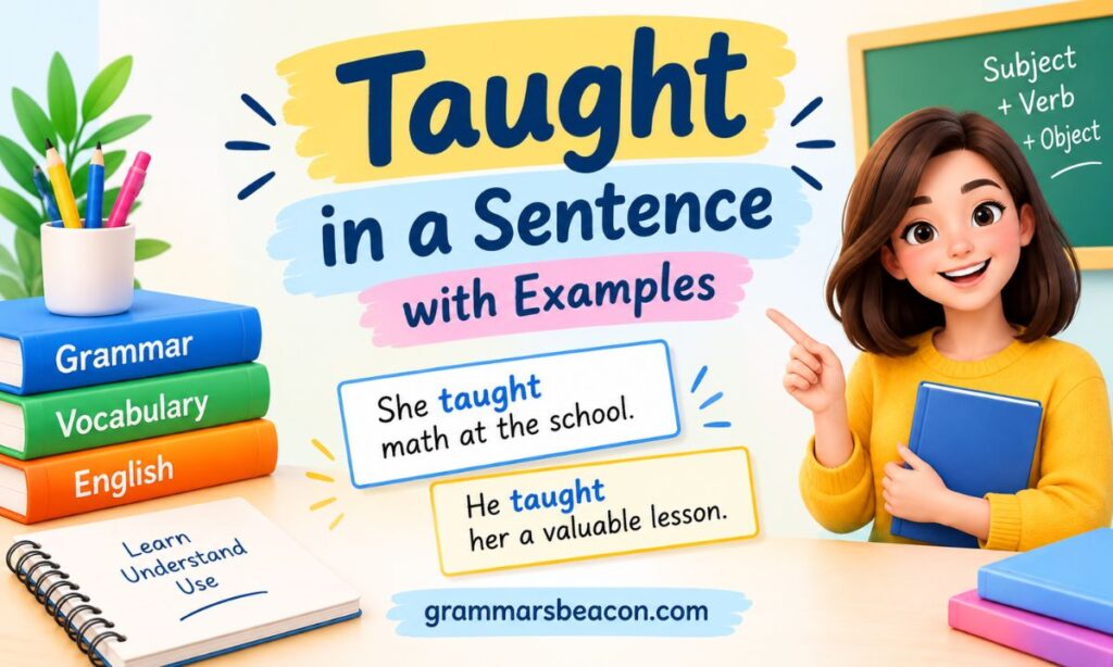 Taught in a Sentence with Examples