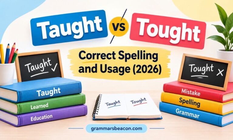 Taught vs Tought Correct Spelling and Usage (2026)