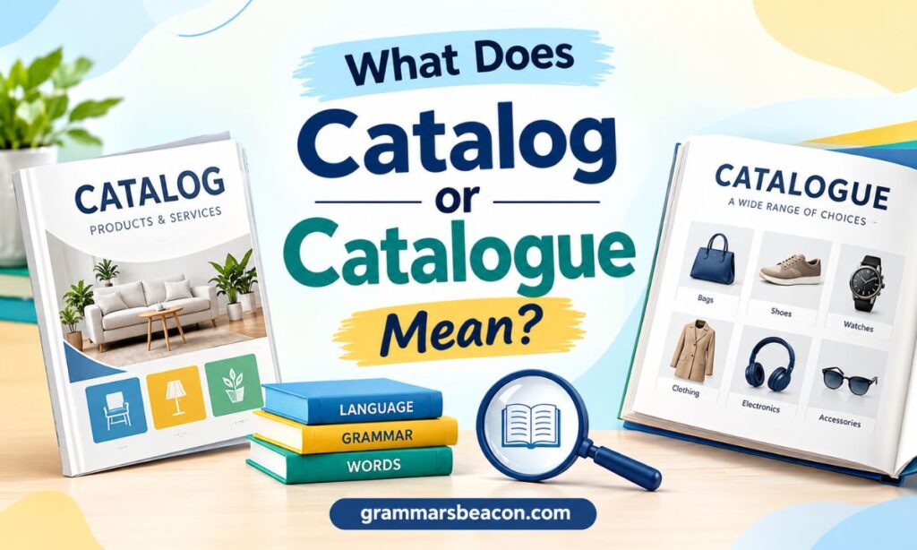 What Does Catalog or Catalogue Mean
