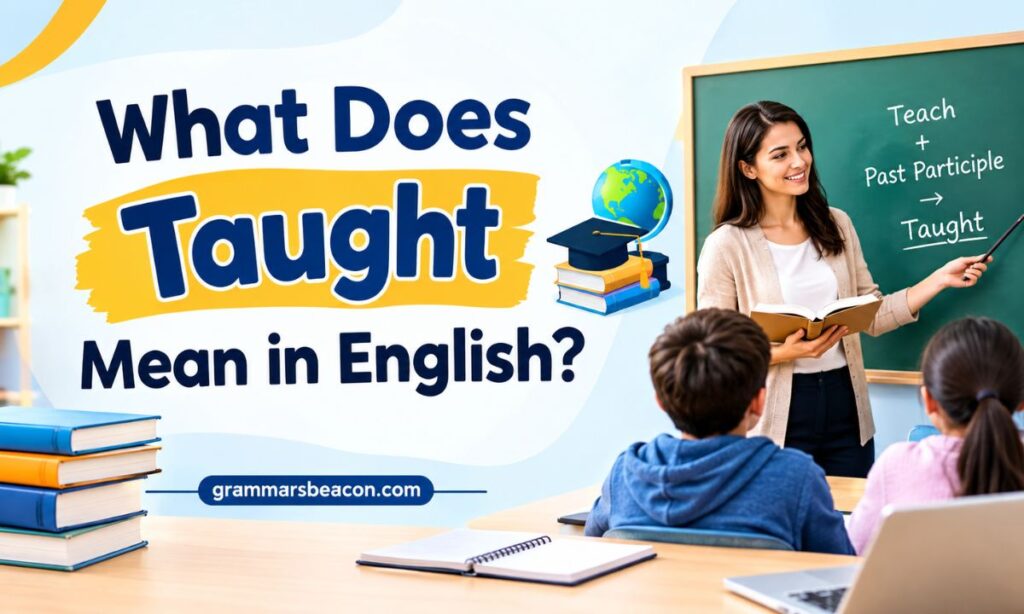 What Does Taught Mean in English?